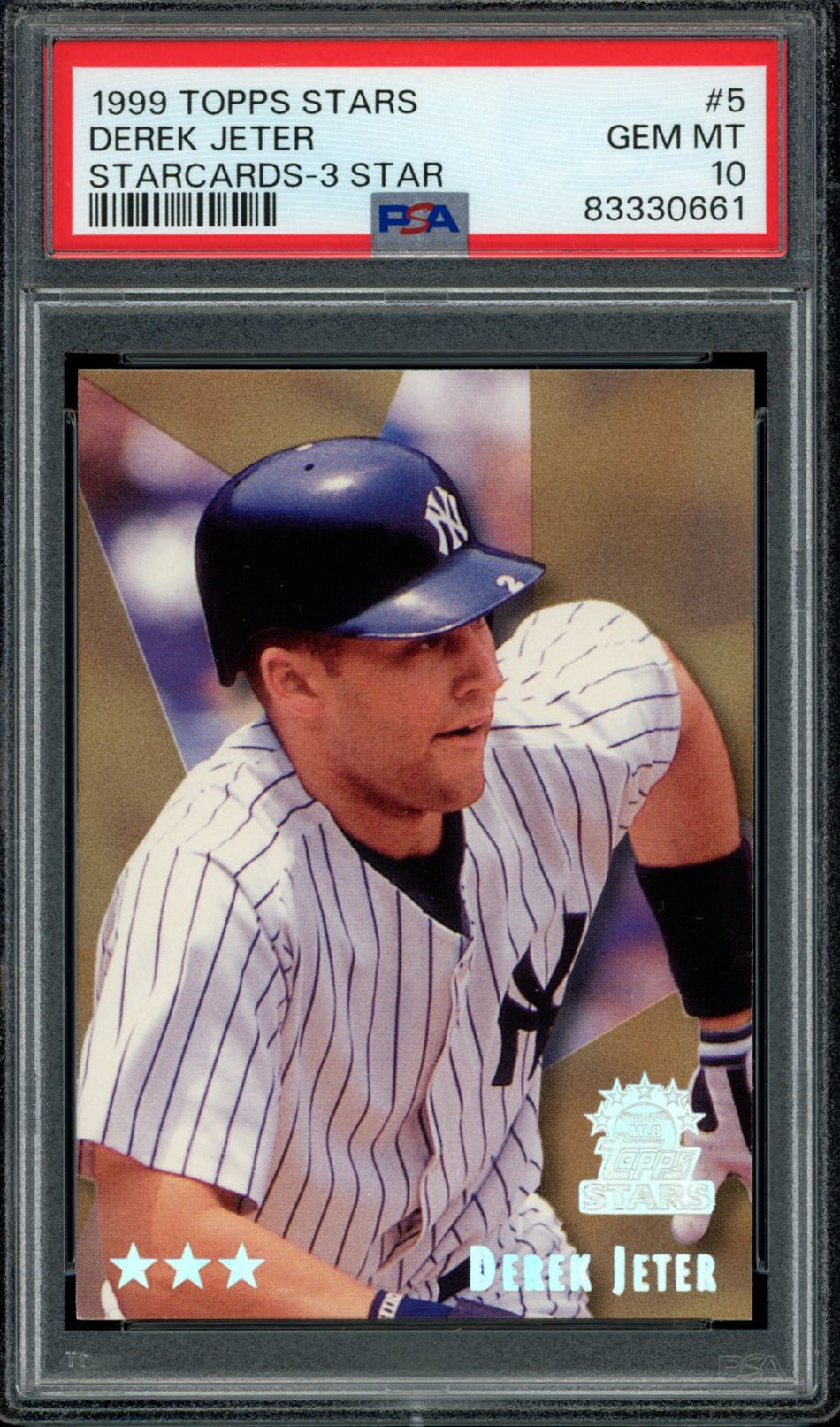 DEREK JETER PSA 10 1999 Topps Stars 3 Star #5 Baseball Base Graded Cards - Hobby Gems