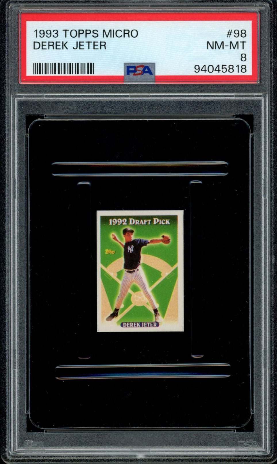 DEREK JETER PSA 8 1993 Topps Micro RC #98 Baseball Base Graded Cards RC - Hobby Gems