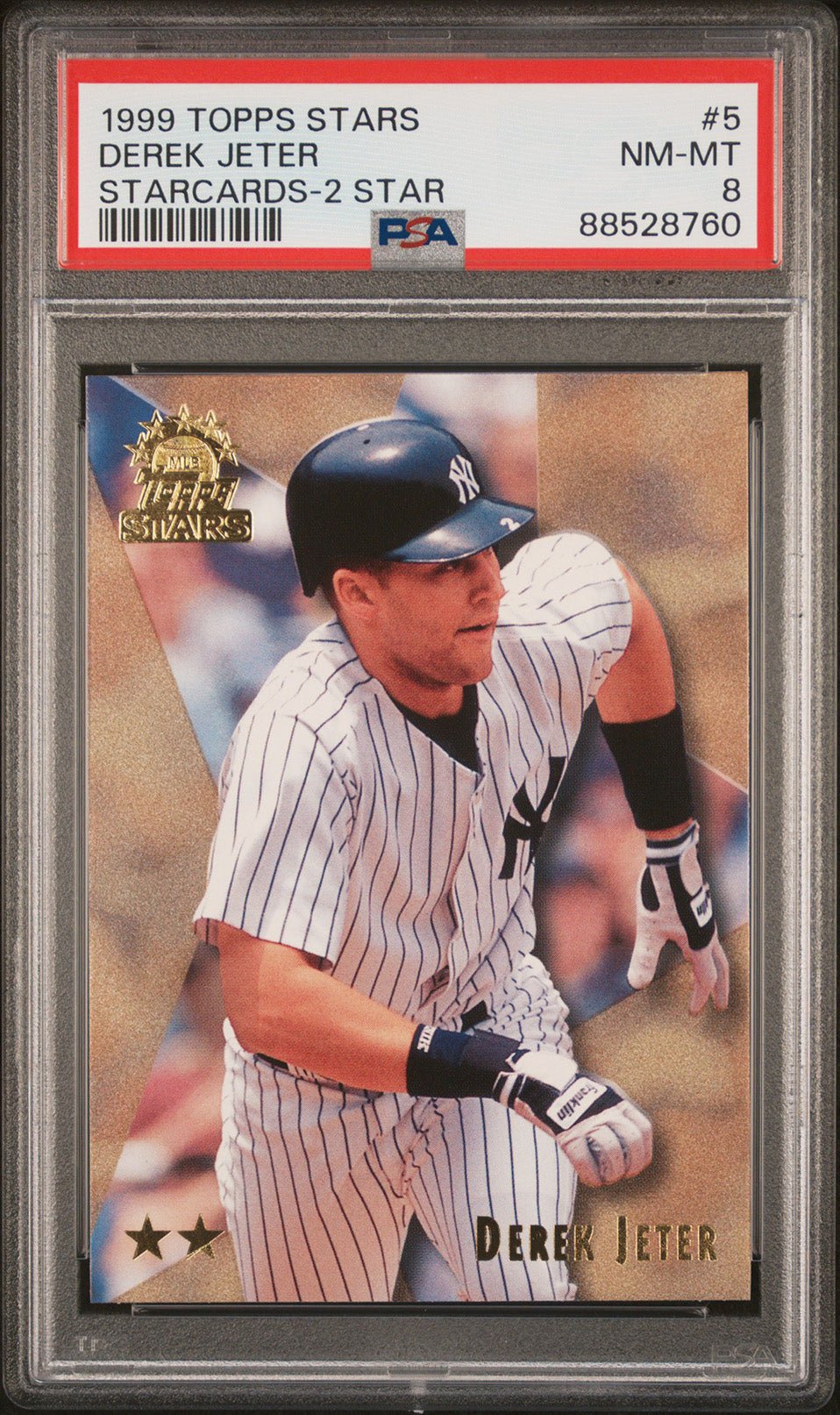 DEREK JETER PSA 8 1999 Topps Stars 2-Stars #5 Baseball Base Graded Cards - Hobby Gems