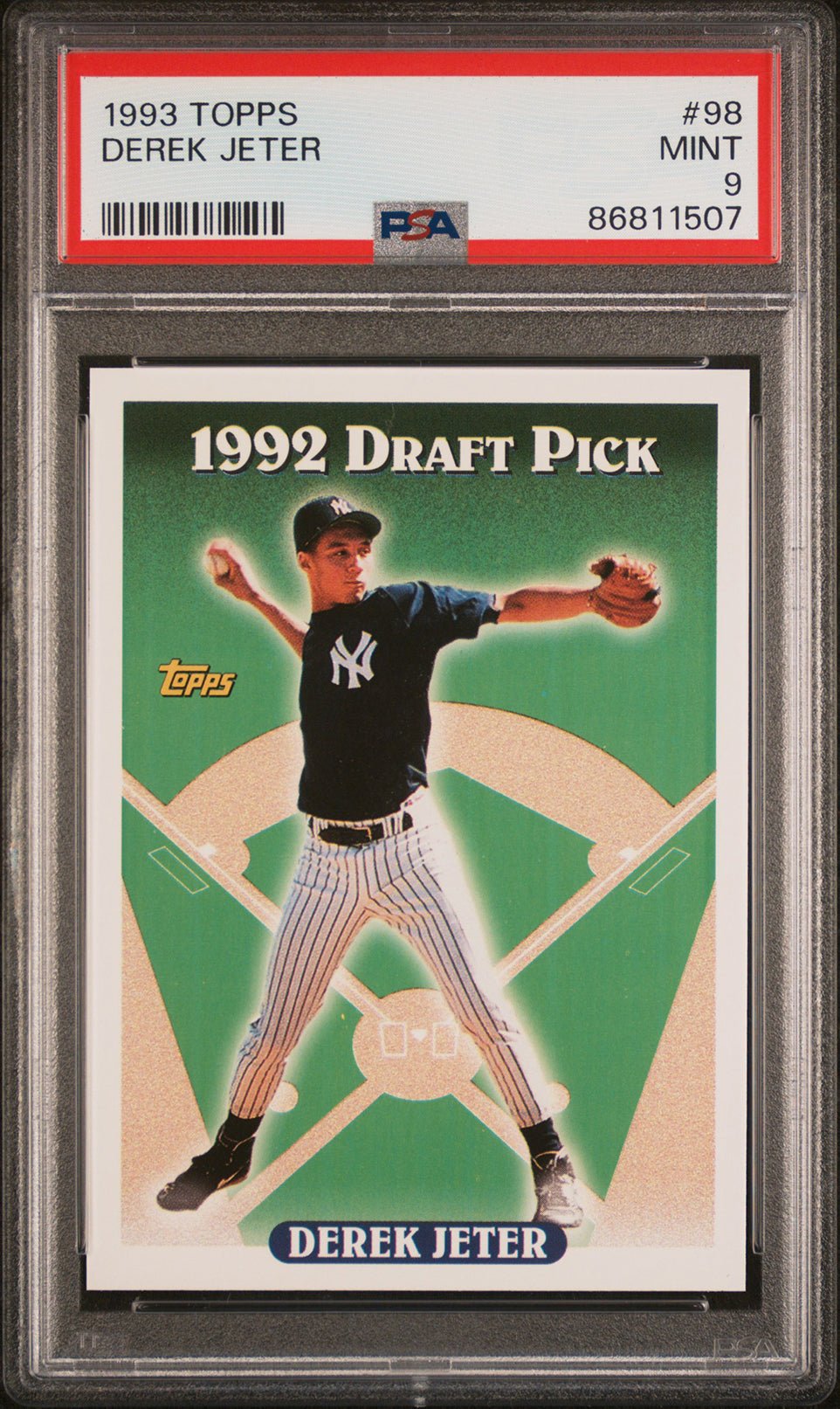 DEREK JETER PSA 9 1993 Topps RC #98 C1 Baseball Base Graded Cards RC - Hobby Gems