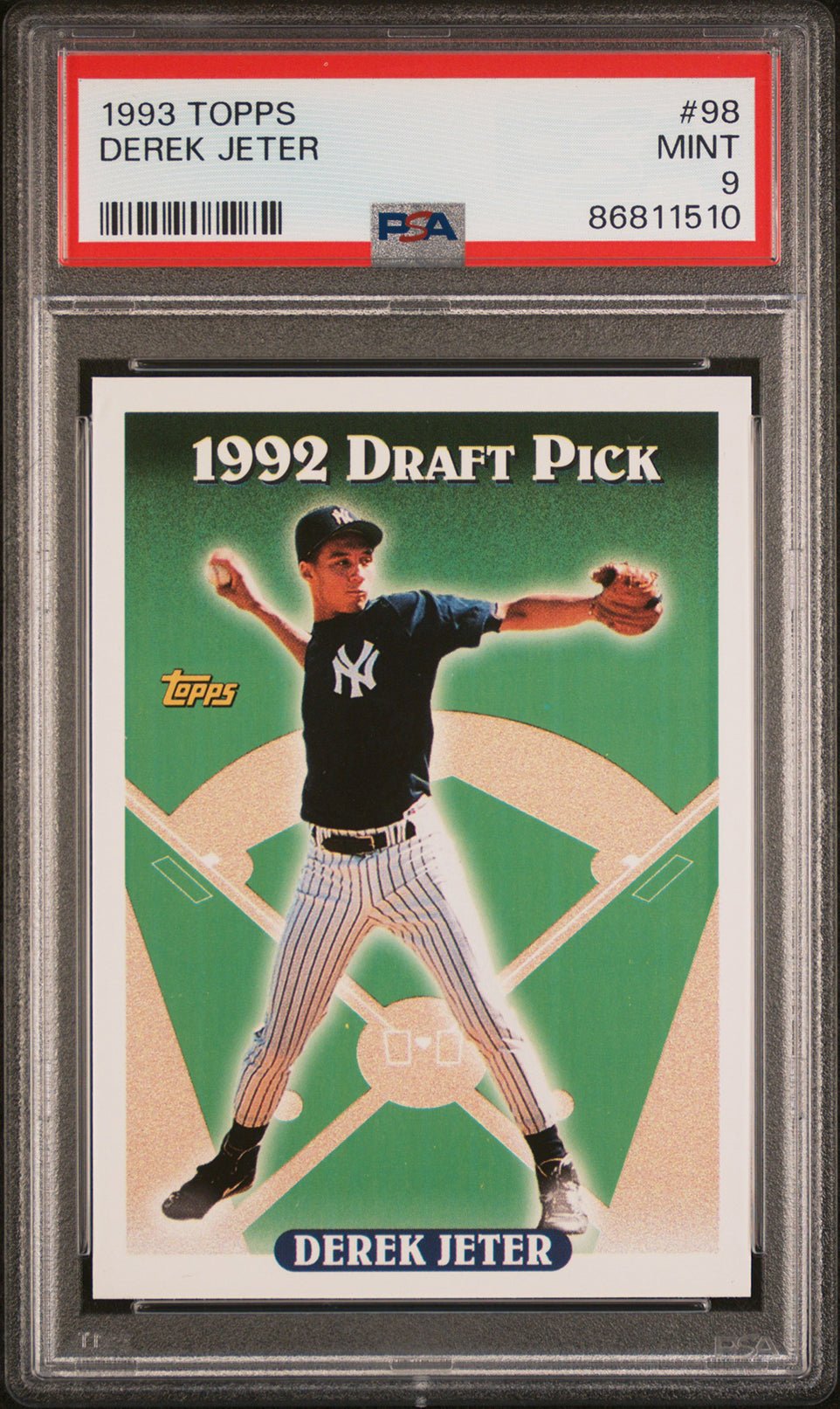 DEREK JETER PSA 9 1993 Topps RC #98 C3 Baseball Base Graded Cards RC - Hobby Gems