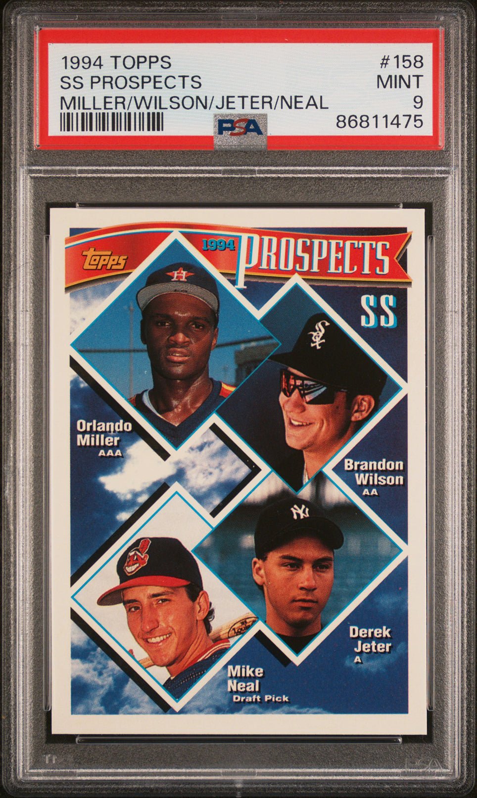 DEREK JETER PSA 9 1994 Topps SS Prospects #158 C1 Baseball Base Graded Cards - Hobby Gems