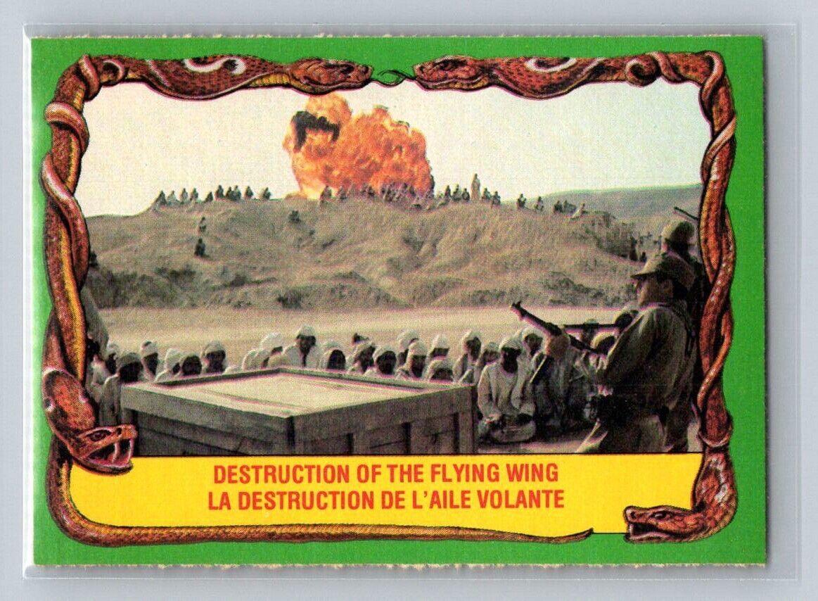 DESTRUCTION OF THE FLYING WING 1981 O-Pee-Chee Raiders of the Lost Ark #68 Raiders of the Lost Ark Base - Hobby Gems