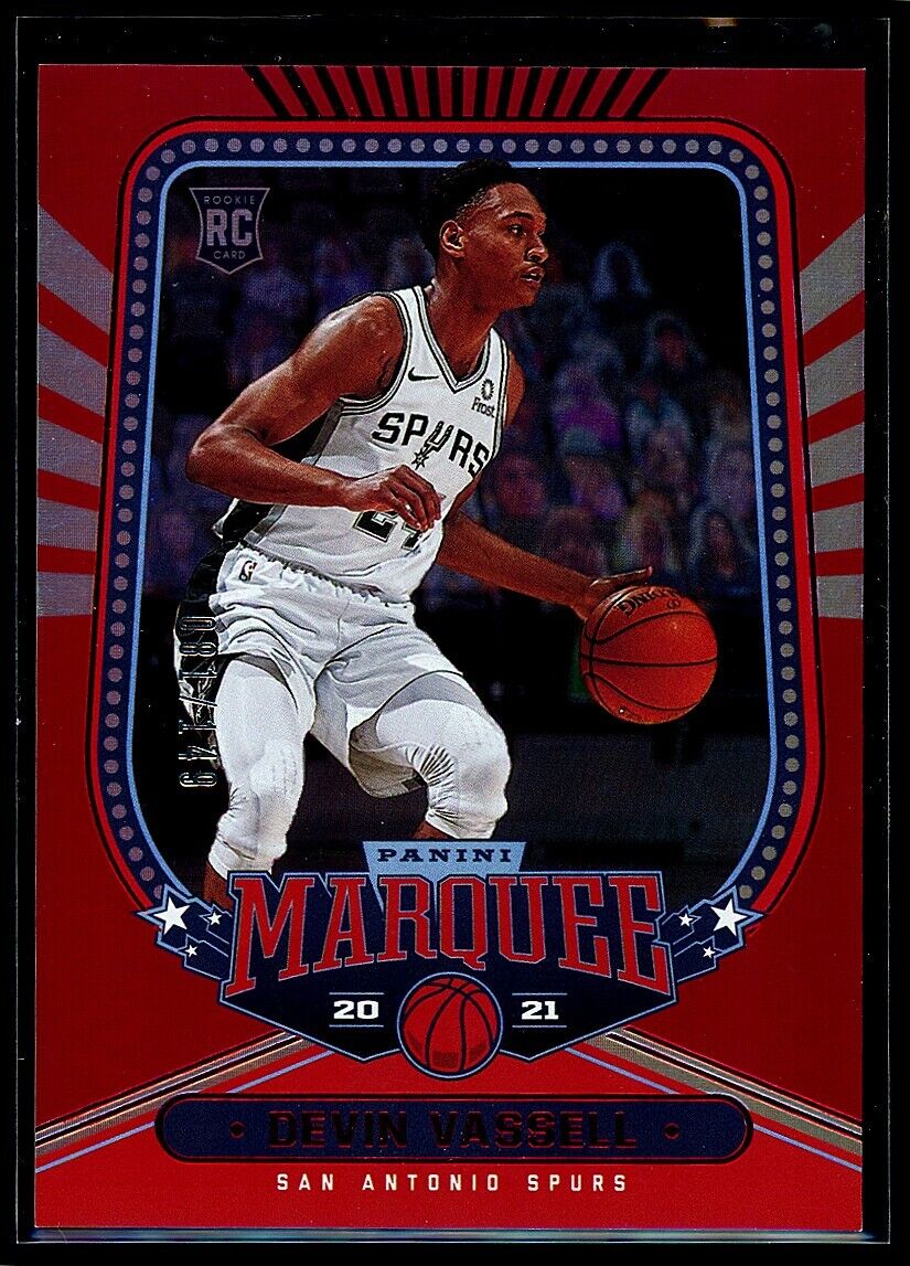 DEVIN VASSELL 2020-21 Panini Chronicles RC Marquee Red 81/149 #243 Basketball Parallel Serial Numbered - Hobby Gems