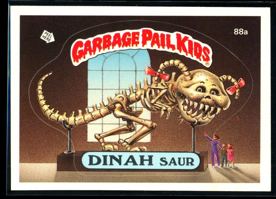 DINAH SAUR 1986 Garbage Pail Kids Series 3 #88a No Copyright NM C1 Garbage Pail Kids Base - Hobby Gems