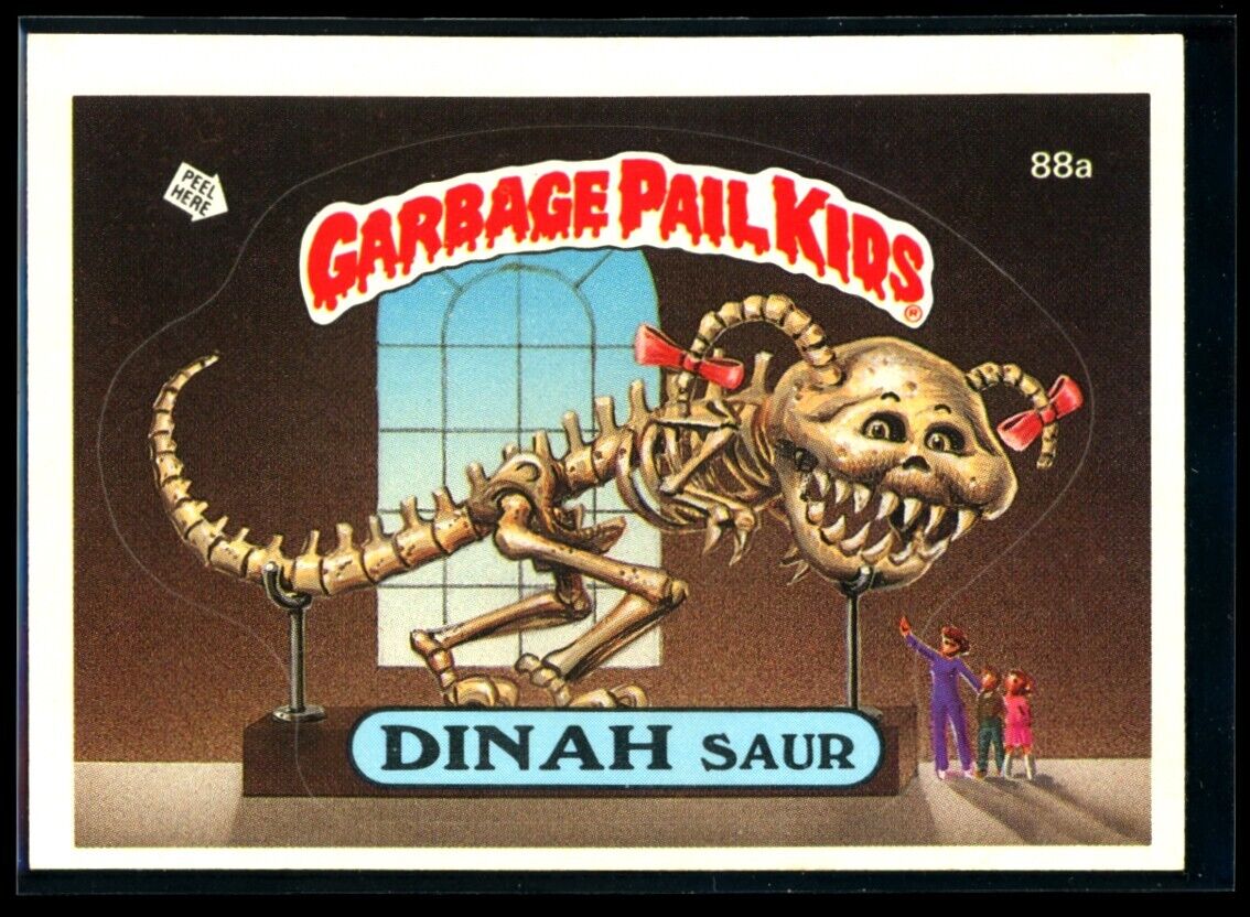 DINAH SAUR 1986 Garbage Pail Kids Series 3 #88a No Copyright NM C2 Garbage Pail Kids Base - Hobby Gems