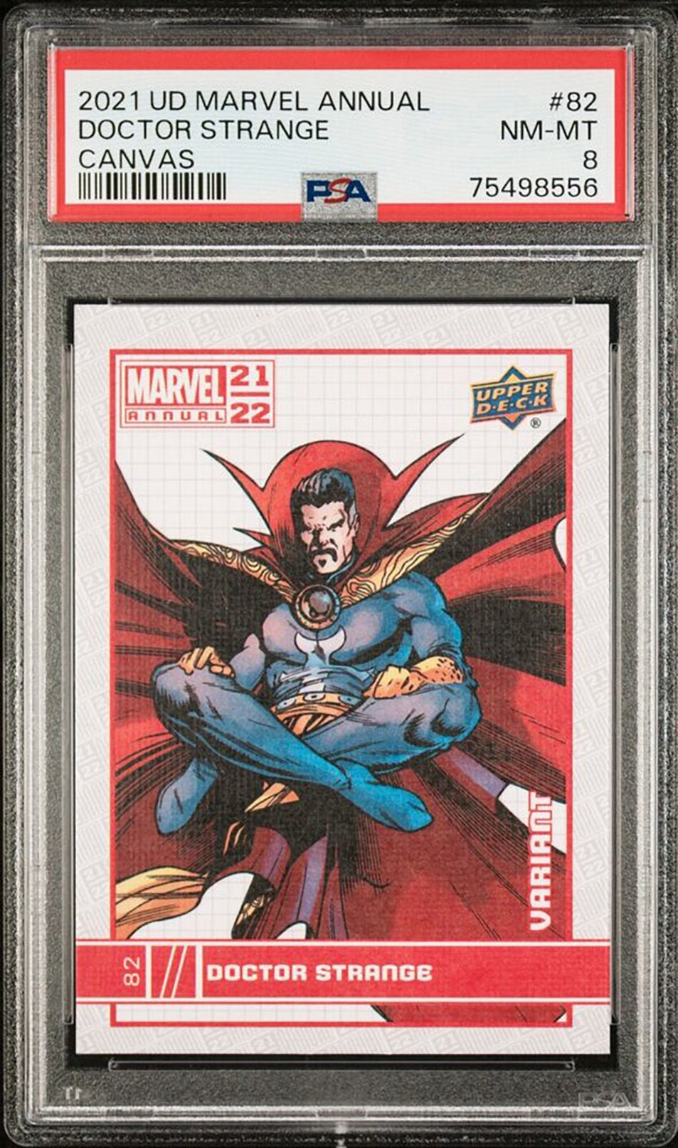 DOCTOR STRANGE PSA 8 2021-22 Upper Deck Marvel Annual Canvas Variant #82 C1 Marvel Graded Cards Parallel - Hobby Gems