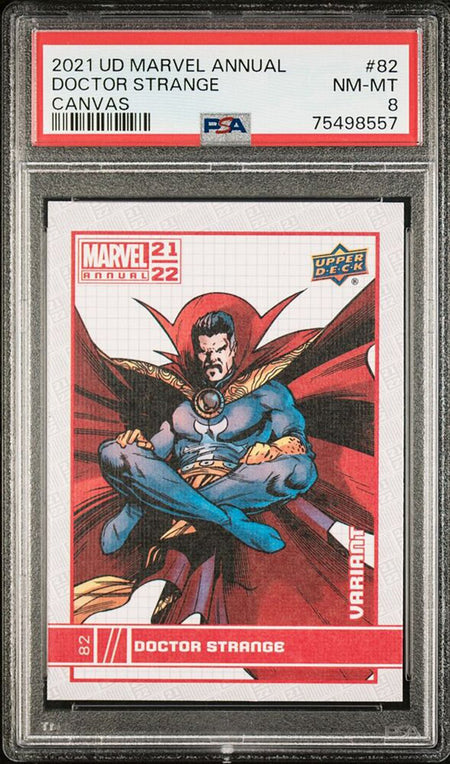 DOCTOR STRANGE PSA 8 2021-22 Upper Deck Marvel Annual Canvas Variant #82 C2 Marvel Graded Cards Parallel - Hobby Gems