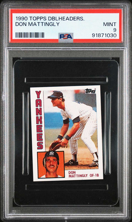 DON MATTINGLY PSA 9 1990 Topps Doubleheaders Baseball Base Graded Cards - Hobby Gems