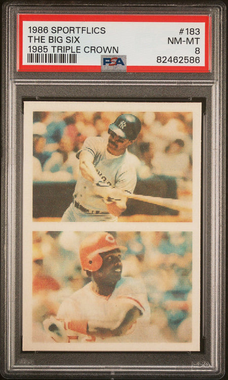 DON MATTINGLY The Big Six PSA 8 1986 Sportflics 1985 Triple Crown #183 Baseball Base Graded Cards - Hobby Gems