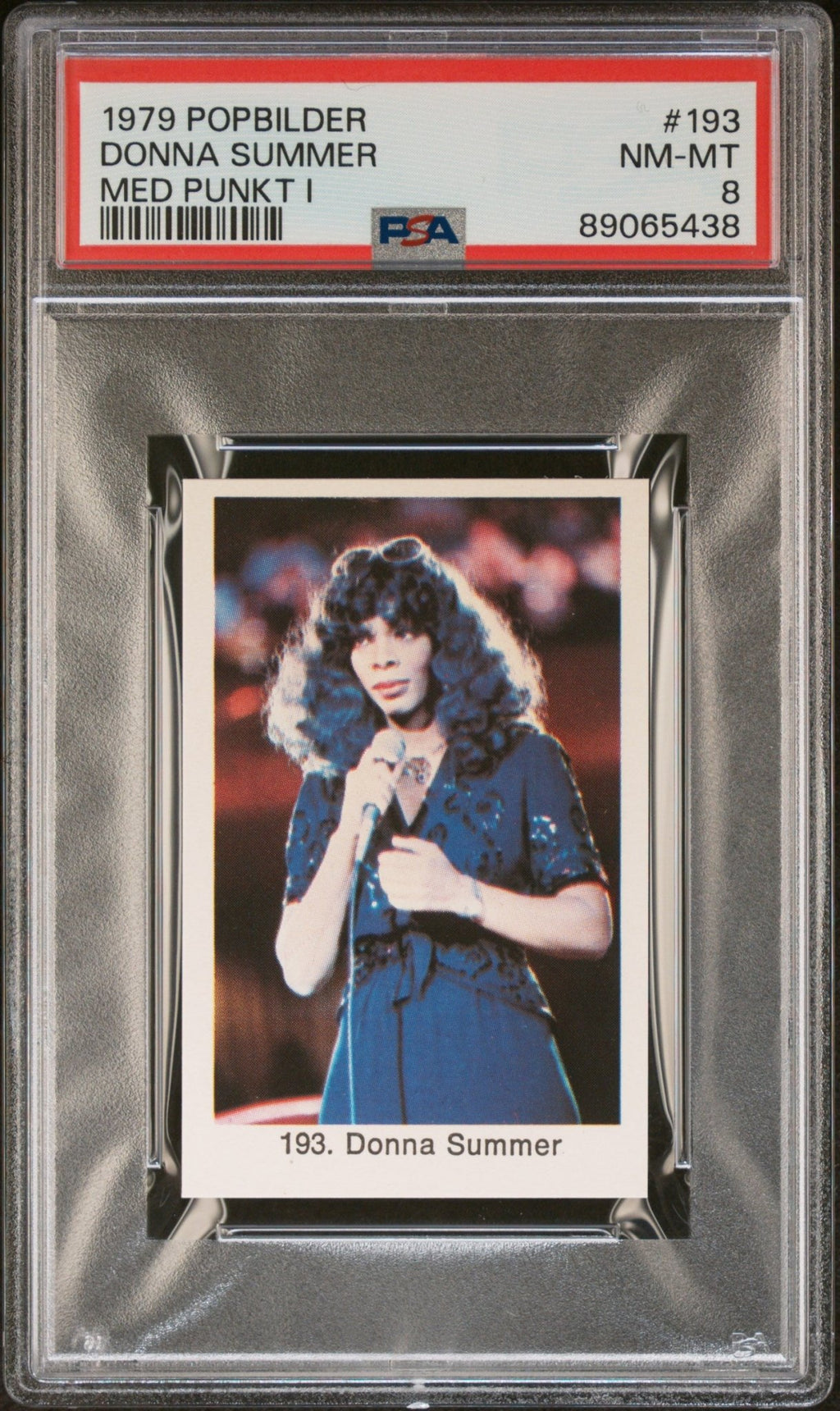 DONNA SUMMER PSA 8 1979 Popbilder Med Punkt IV Pop Culture Singer #193 Pop Culture Base Graded Cards - Hobby Gems