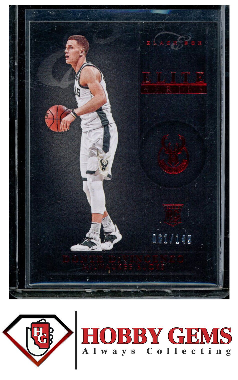 DONTE DIVINCENZO 2018-19 Panini Chronicles RC Elite Black Box Red 61/149 #330 Basketball Parallel Serial Numbered - Hobby Gems
