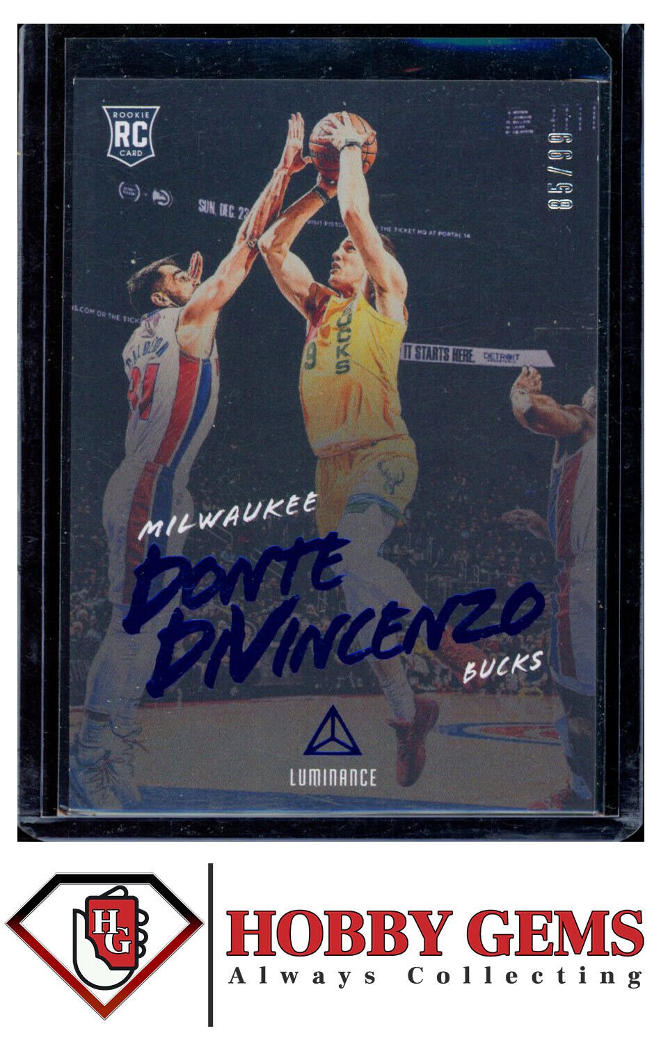 DONTE DIVINCENZO 2018-19 Panini Chronicles RC Luminance Blue 85/99 #155 Basketball Parallel Serial Numbered - Hobby Gems