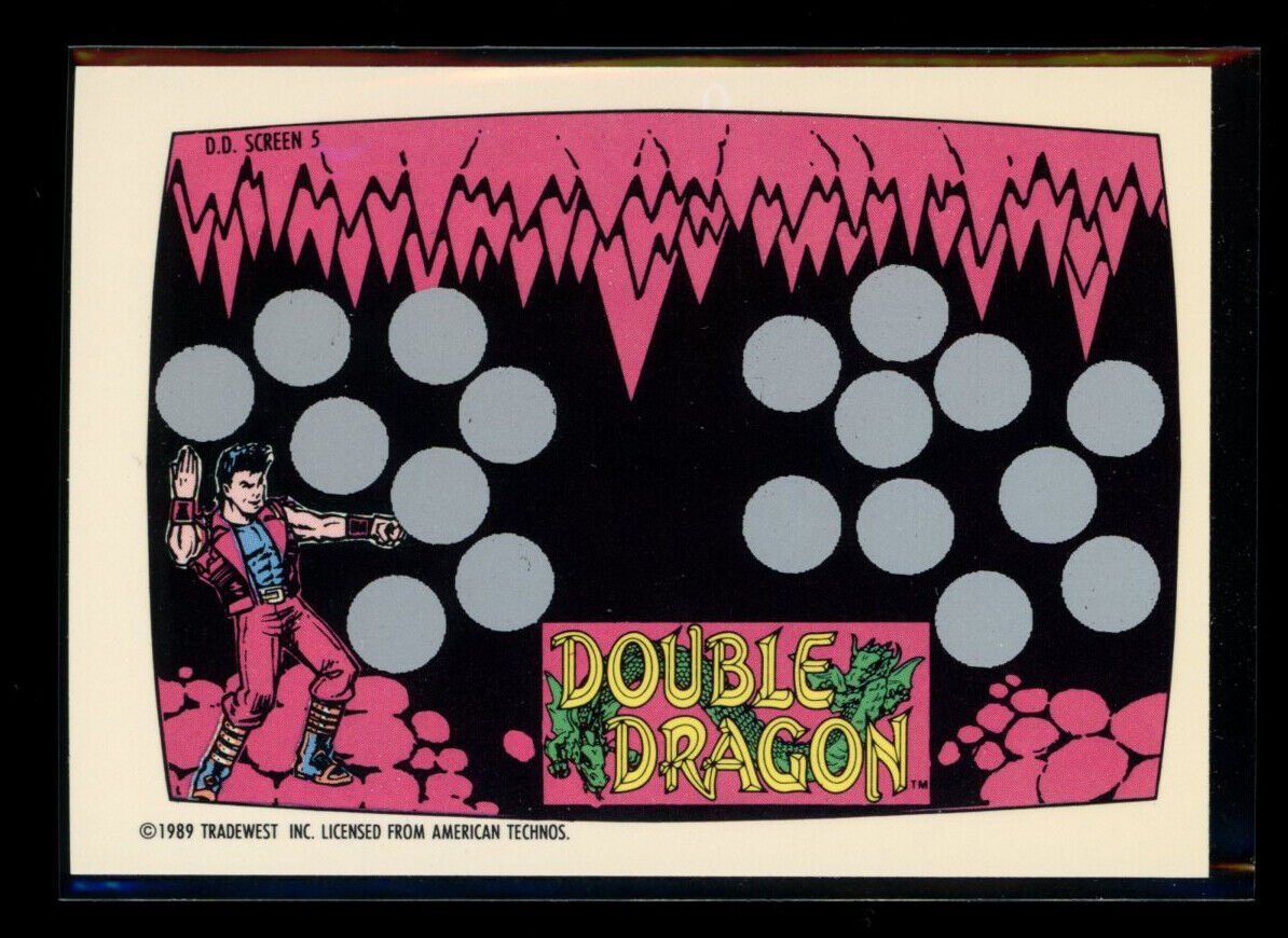 DOUBLE DRAGON 1989 Topps Nintendo Scratch-Off Screen 5 NM C2 Nintendo Base Scratch Off - Hobby Gems