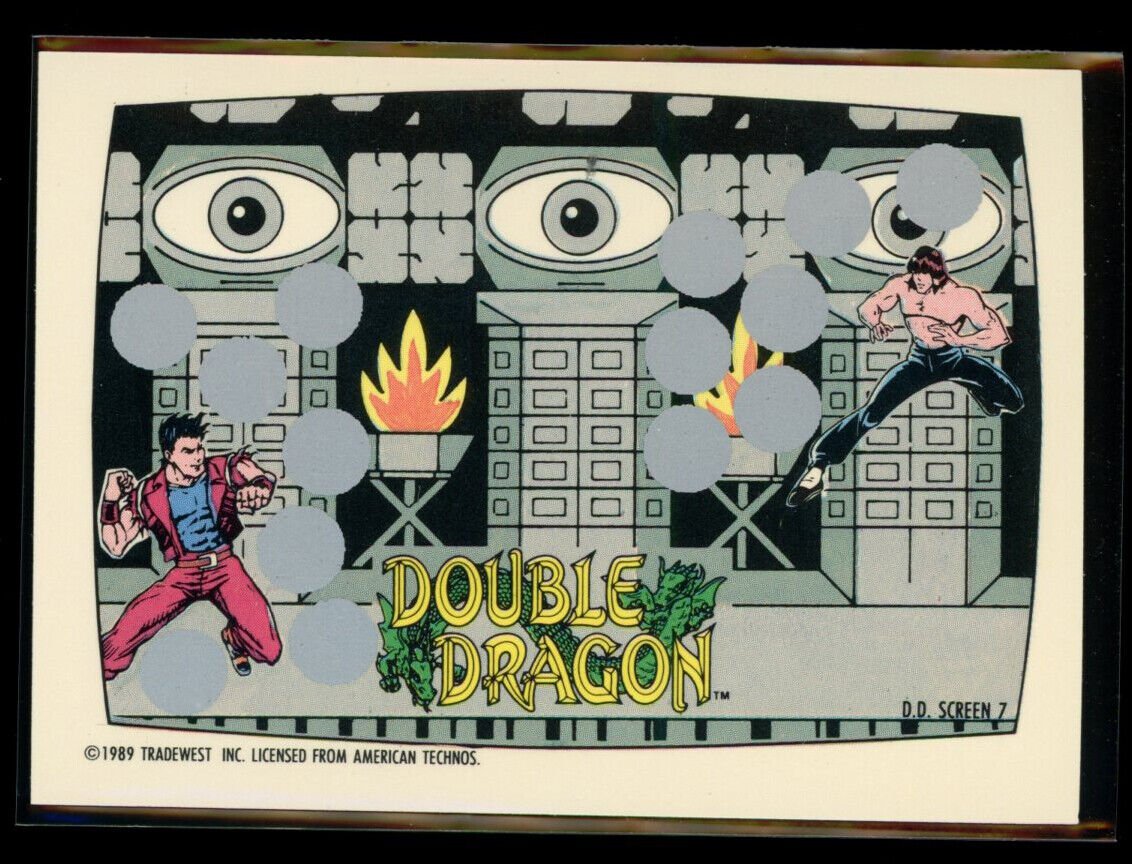 DOUBLE DRAGON 1989 Topps Nintendo Scratch-Off Screen 7 NM C3 Nintendo Base Scratch Off - Hobby Gems