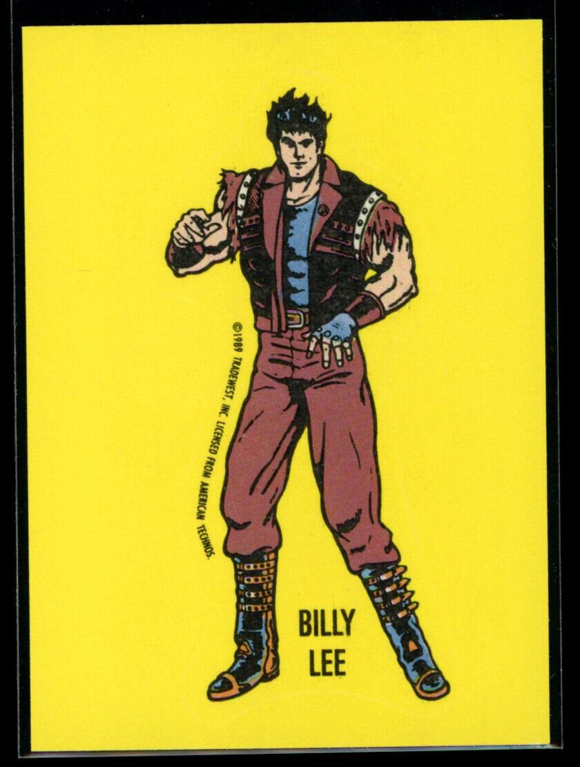 DOUBLE DRAGON BILLY LEE 1989 Topps Nintendo Sticker #7 NM C4 Nintendo Sticker - Hobby Gems