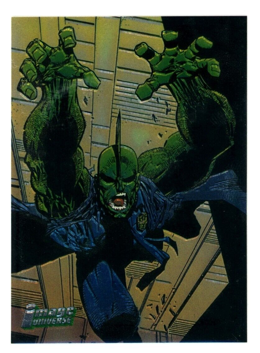 DRAGON ATTACK The Savage Dragon 1995 Topps Image Universe Founders Series #2 C1 Image Universe Base - Hobby Gems