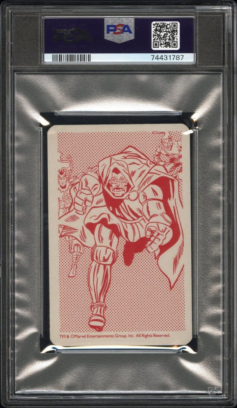 DRAGON MAN PSA 10 1988 Super Top Trumps Marvel Super Heroes Red Back Marvel Base Graded Cards - Hobby Gems