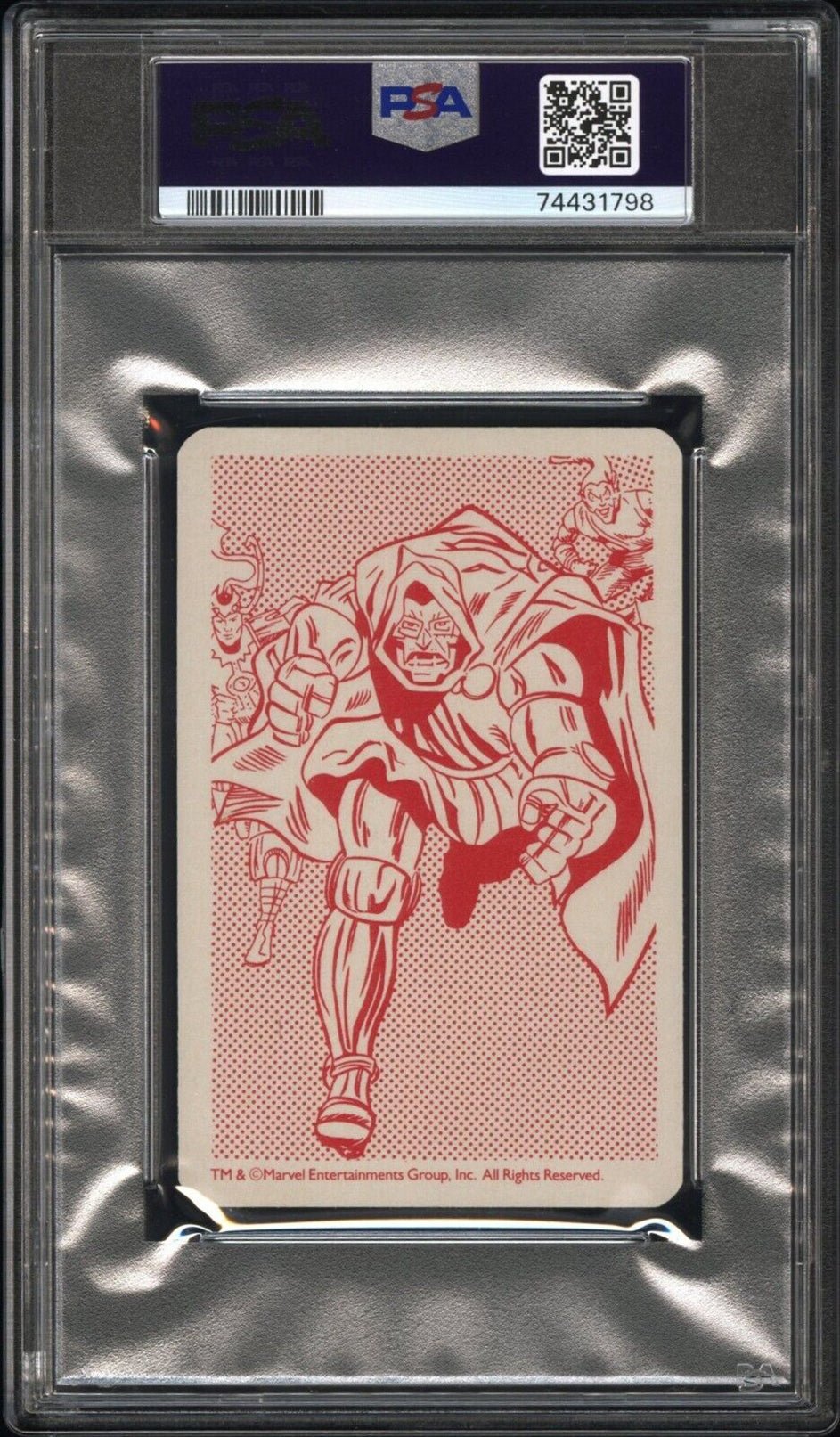 DREADKNIGHT PSA 10 1988 Super Top Trumps Marvel Super Heroes Red Back Marvel Base Graded Cards - Hobby Gems