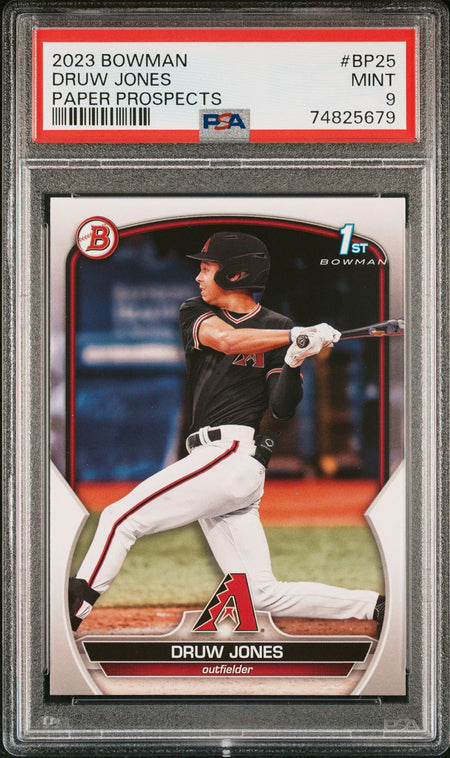 DRUW JONES PSA 9 2023 Bowman Prospects #BP25 Baseball Base Graded Cards - Hobby Gems