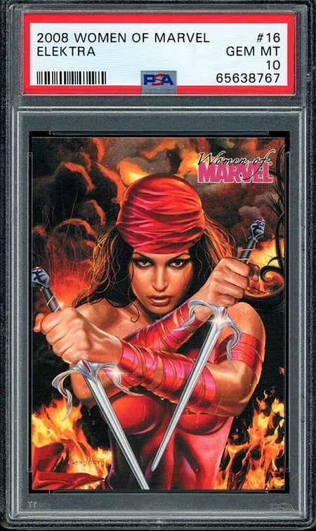 ELEKTRA PSA 10 2008 Rittenhouse Women of Marvel #16 C2 Marvel Base Graded Cards - Hobby Gems