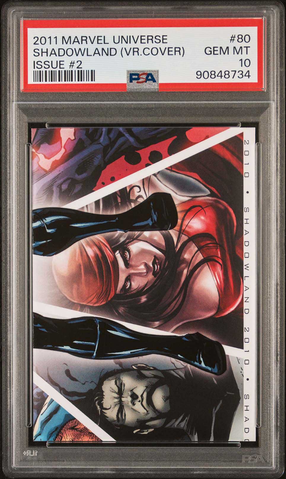 ELEKTRA PSA 10 2011 Marvel Universe Shadowland #80 Marvel Base Graded Cards - Hobby Gems