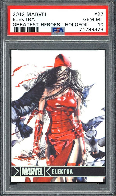 ELEKTRA PSA 10 2012 Marvel Greatest Heroes Holofoil #27 C2 Marvel Graded Cards Parallel - Hobby Gems