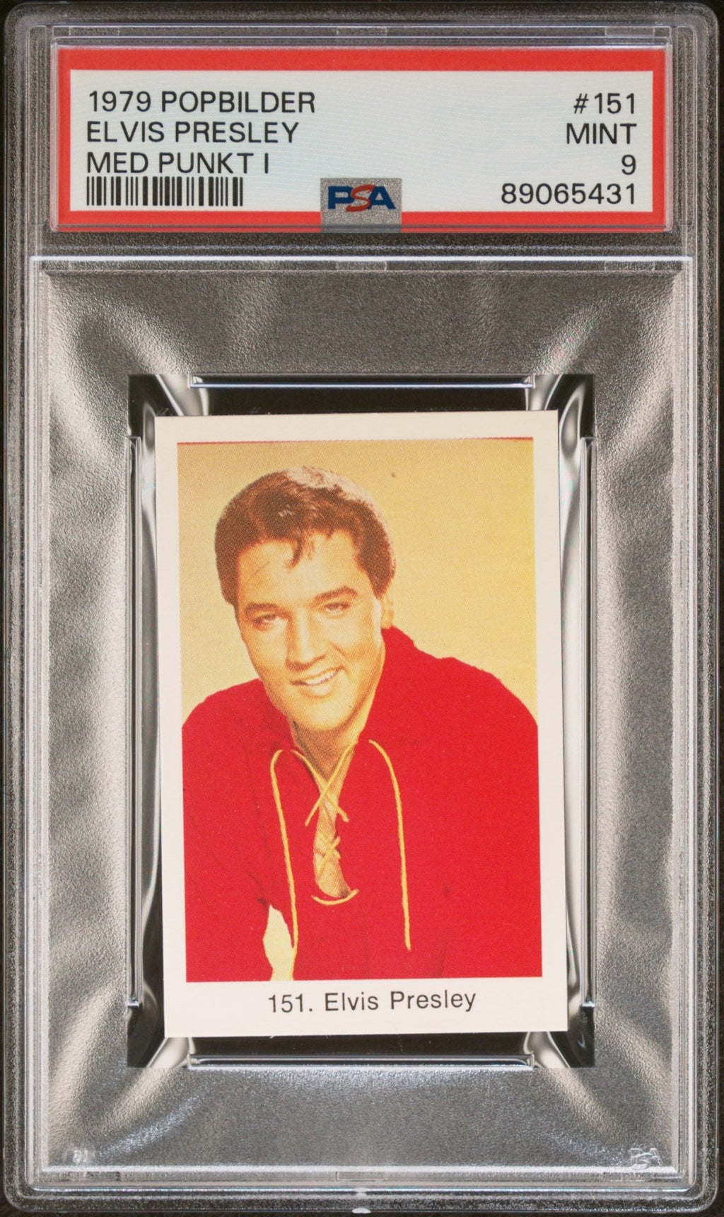 ELVIS PRESLEY PSA 9 1979 Popbilder Med Punkt IV Pop Culture Singer Actor #151 Pop Culture Base Graded Cards - Hobby Gems