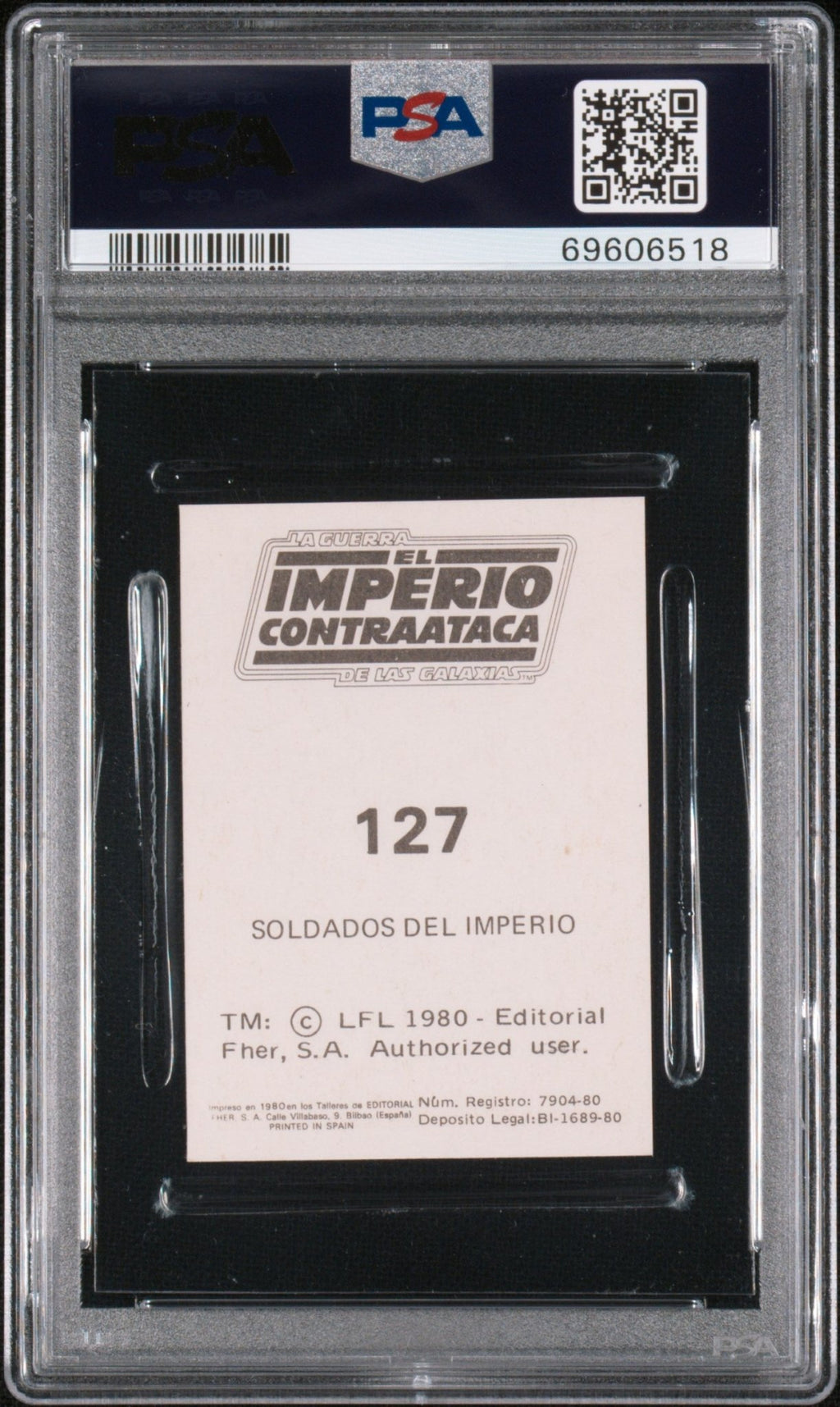 EMPIRE PSA 4 1980 Star Wars Fher Soldados Del Imperio #127 Star Wars Base Graded Cards - Hobby Gems