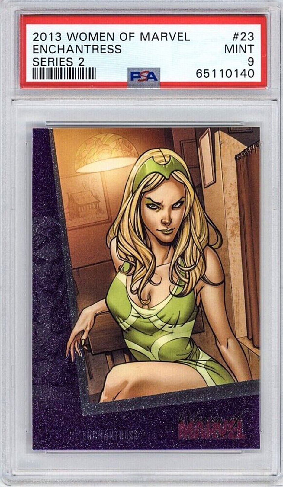 ENCHANTRESS PSA 9 2013 Rittenhouse Women of Marvel #23 C1 Marvel Base Graded Cards - Hobby Gems