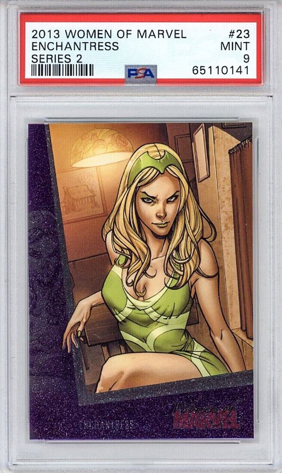 ENCHANTRESS PSA 9 2013 Rittenhouse Women of Marvel #23 C2 Marvel Base Graded Cards - Hobby Gems