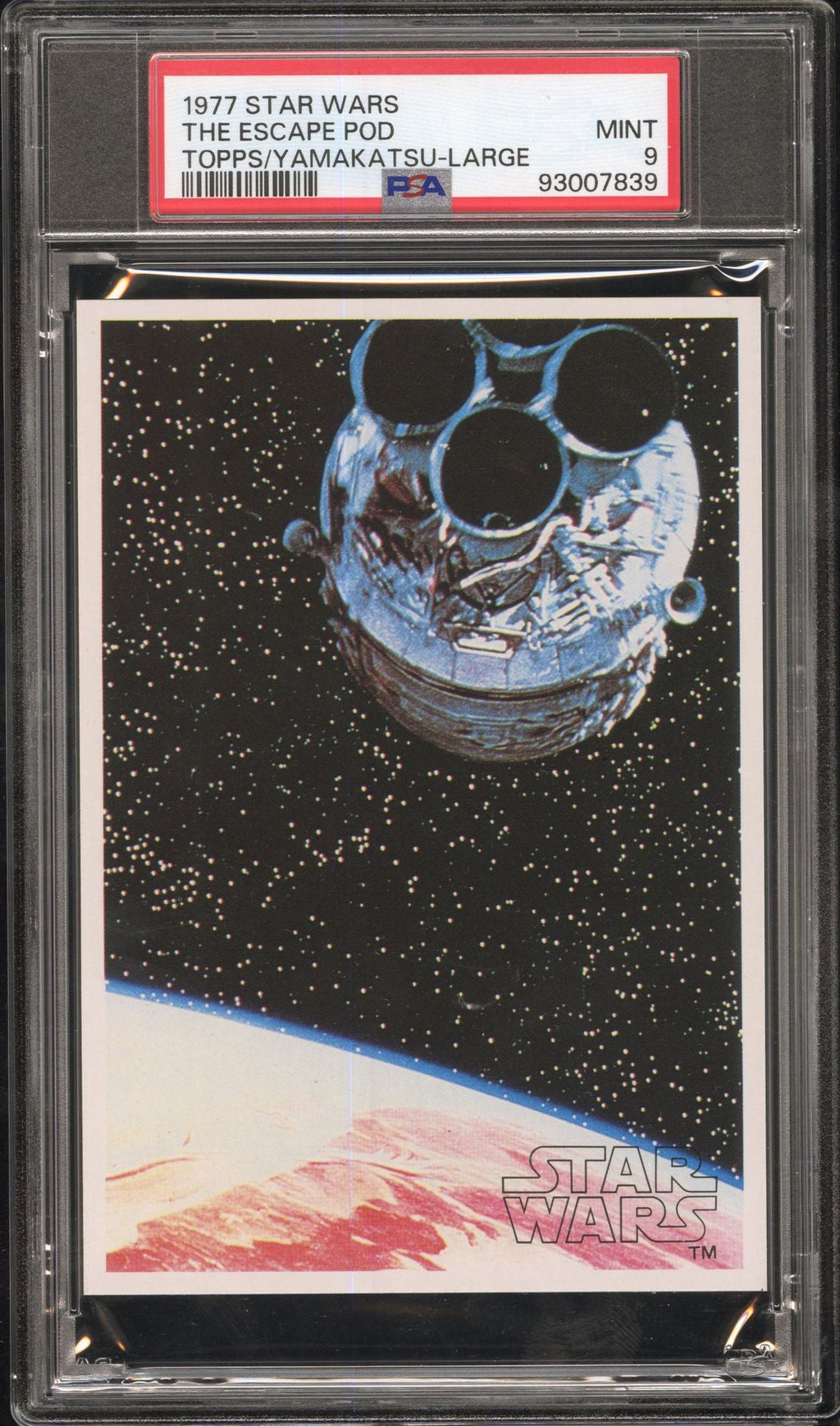 ESCAPE POD PSA 9 1977 Star Wars Topps Yamakatsu Large C1 Star Wars Base Graded Cards - Hobby Gems