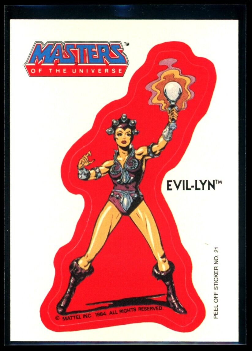 EVIL-LYN 1984 Masters of the Universe Sticker #21 NM C3 Masters of the Universe Sticker - Hobby Gems