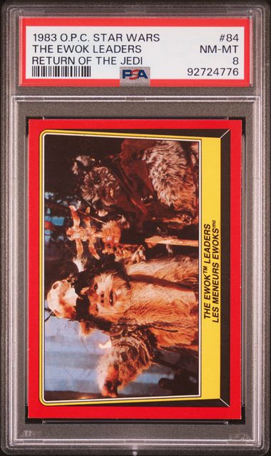 EWOK LEADERS PSA 8 1983 O - Pee - Chee OPC Star Wars Return of the Jedi #84 Star Wars Base Graded Cards - Hobby Gems