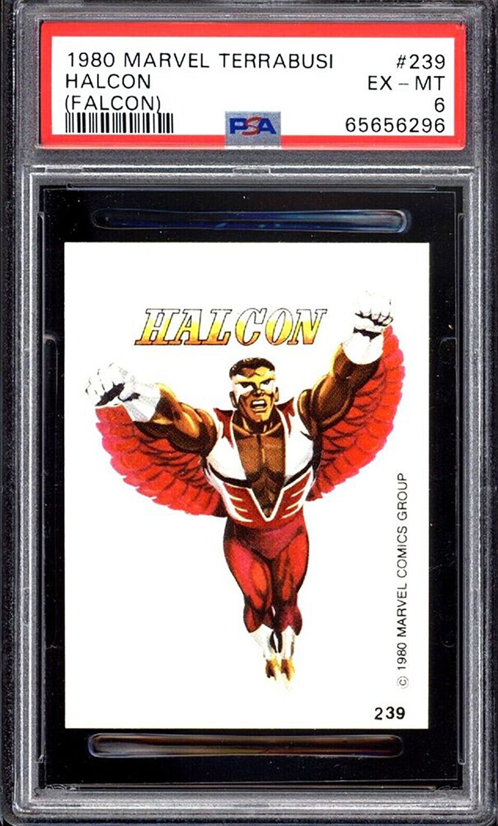 FALCON PSA 6 1980 Marvel Terrabusi Sticker #239 Halcon Marvel Graded Cards Sticker - Hobby Gems