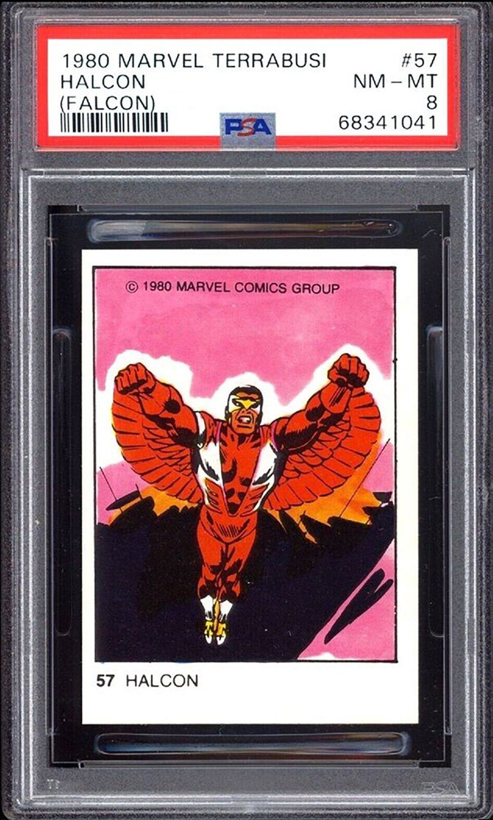 FALCON PSA 8 1980 Marvel Terrabusi #57 Marvel Base Graded Cards - Hobby Gems