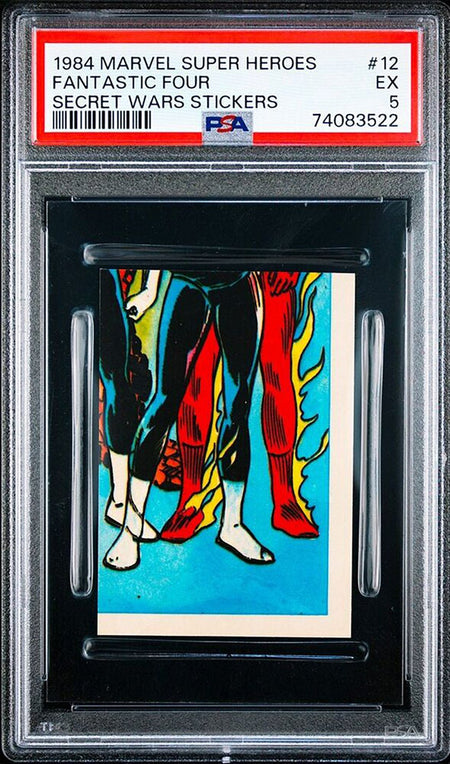 FANTASTIC FOUR PSA 5 1984 Marvel Super Heroes Secret Wars Stickers #12 C2 Marvel Graded Cards Sticker - Hobby Gems