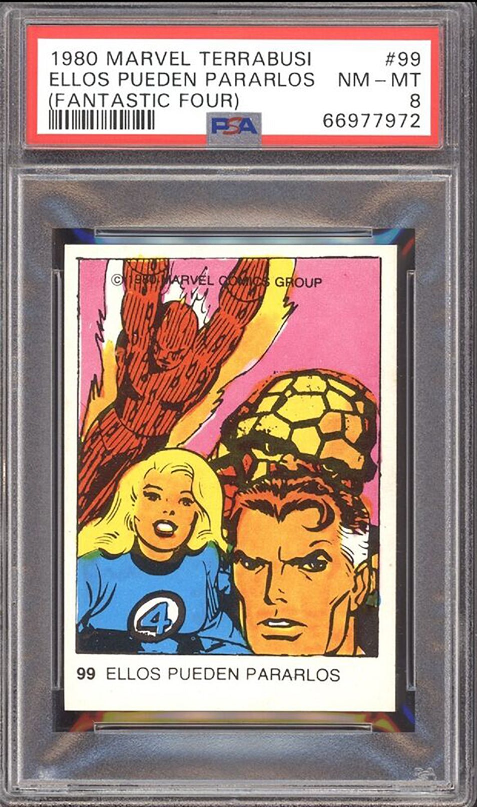 FANTASTIC FOUR PSA 8 1980 Marvel Terrabusi #99 C2 Marvel Base Graded Cards - Hobby Gems