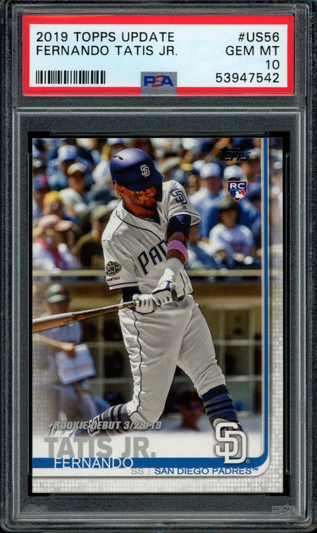 FERNANDO TATIS JR PSA 10 2019 Topps Update RC #US56 C1 Baseball Base Graded Cards RC - Hobby Gems