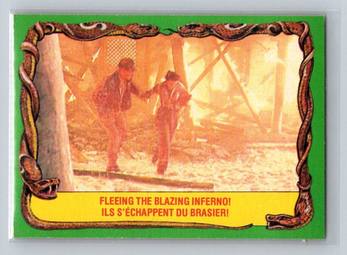 FLEEING THE BLAZING INFERNO! 1981 O-Pee-Chee Raiders of the Lost Ark #33 Raiders of the Lost Ark Base - Hobby Gems