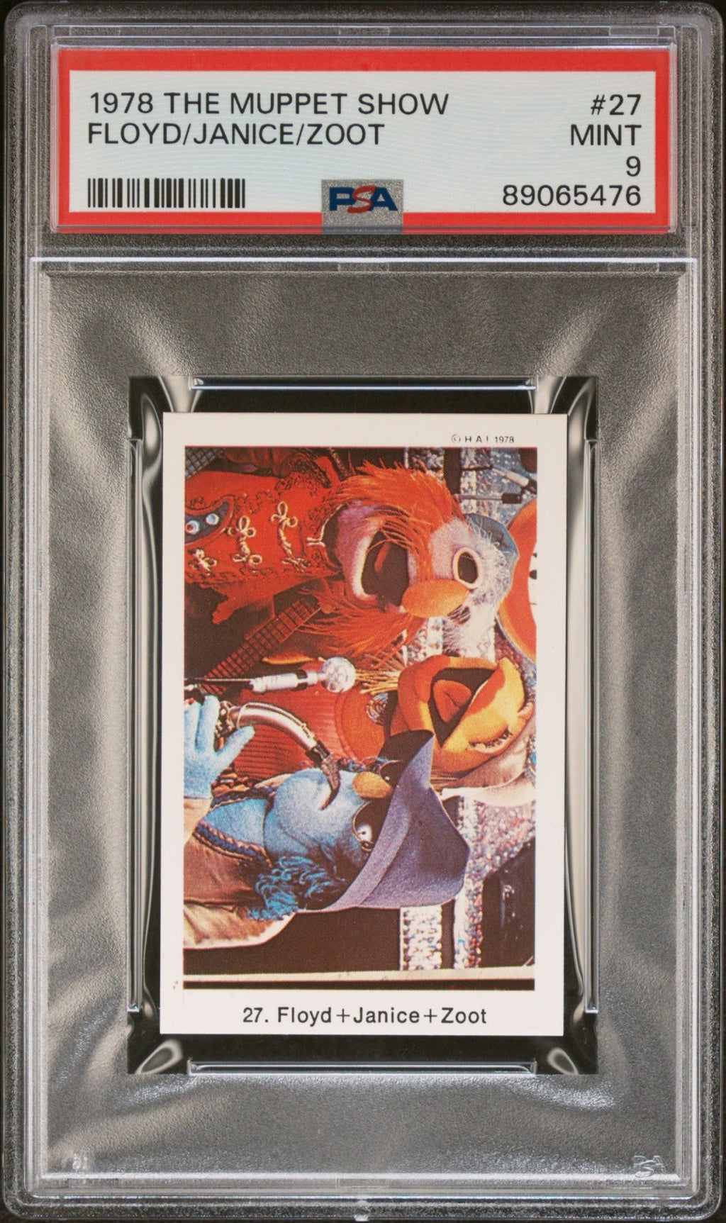 FLOYD JANICE ZOOT PSA 9 1978 Samlarbilder The Muppet Show #27 Pop Culture Base Graded Cards - Hobby Gems