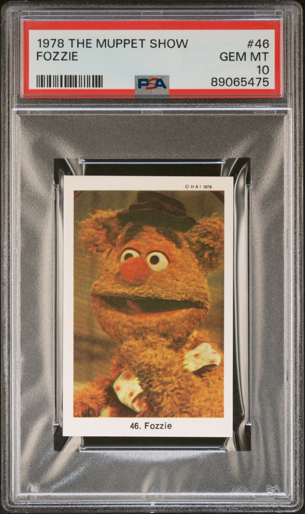 FOZZIE BEAR PSA 10 1978 Samlarbilder The Muppet Show #46 Pop Culture Base Graded Cards - Hobby Gems