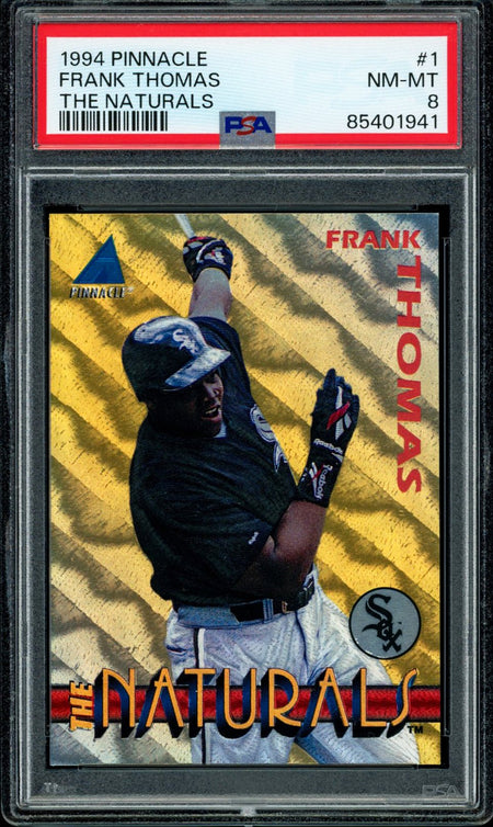 FRANK THOMAS PSA 8 1994 Pinnacle The Naturals #1 Baseball Graded Cards Insert - Hobby Gems