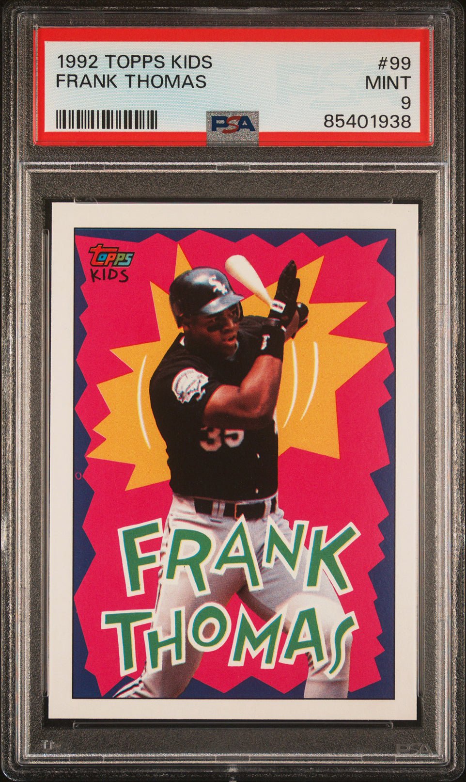 FRANK THOMAS PSA 9 1992 Topps Kids #99 Baseball Base Graded Cards - Hobby Gems