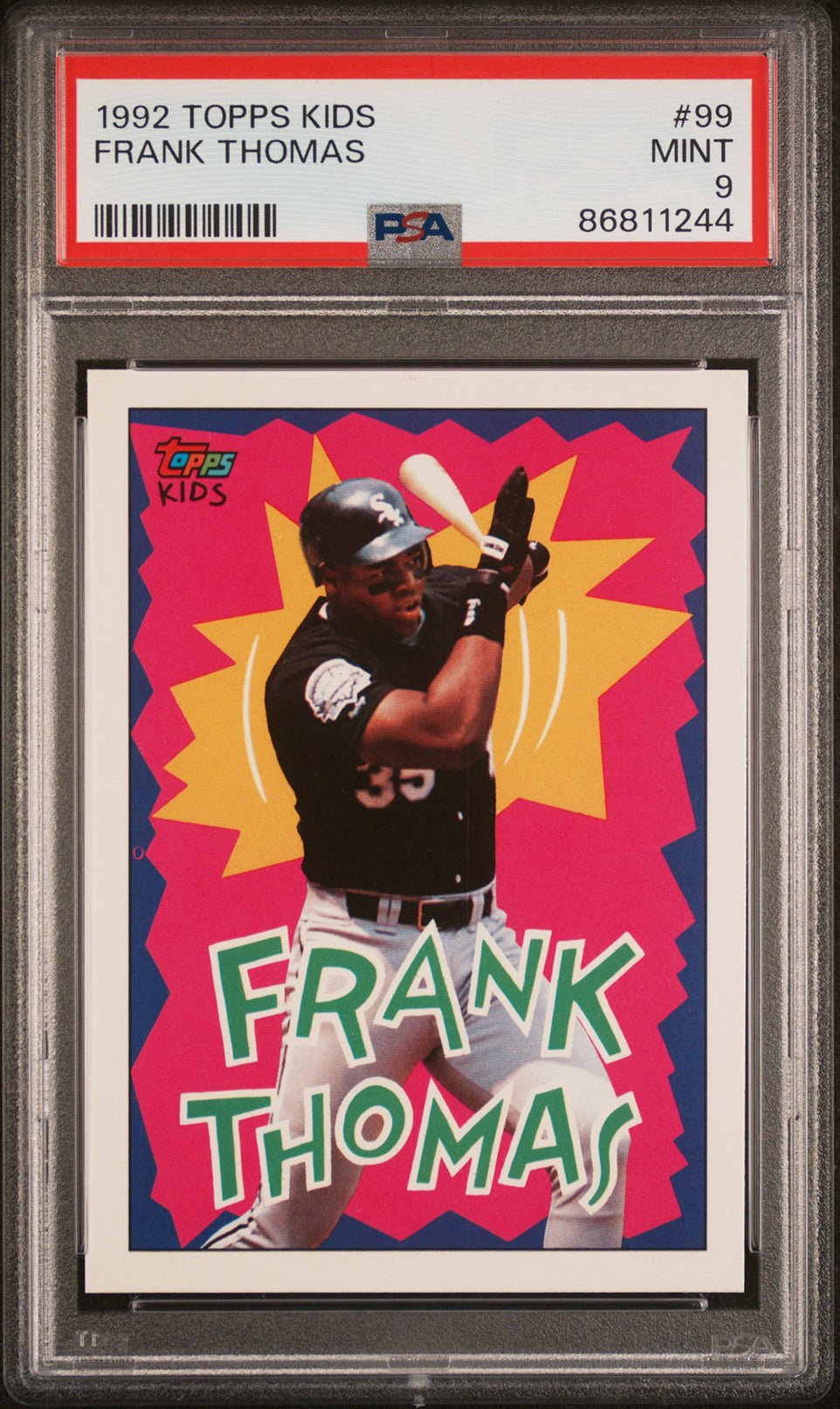 FRANK THOMAS PSA 9 1992 Topps Kids #99 C2 Baseball Base Graded Cards - Hobby Gems