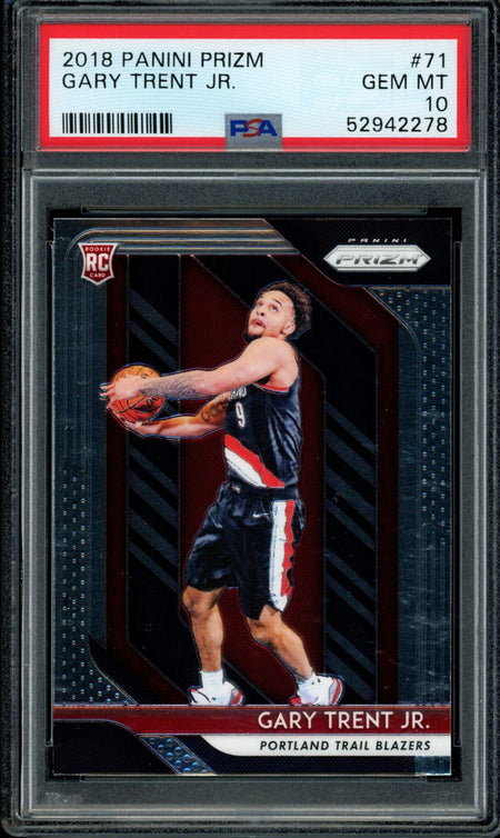 GARY TRENT JR PSA 10 2018-19 Panini Prizm RC #71 Basketball Base Graded Cards RC - Hobby Gems