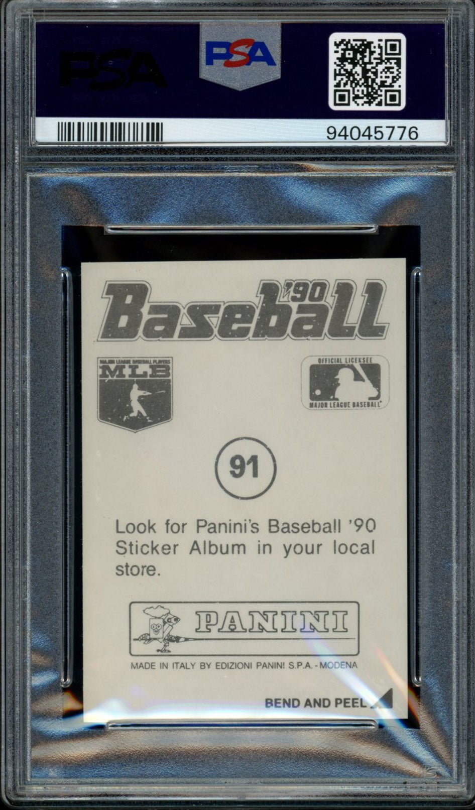 GEORGE BRETT PSA 10 1990 Panini Sticker #91 Baseball Graded Cards Sticker - Hobby Gems