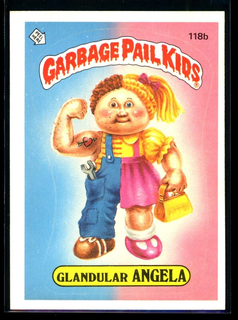GLANDULAR ANGELA 1986 Garbage Pail Kids Series 3 #118b NM C2 Garbage Pail Kids Base - Hobby Gems