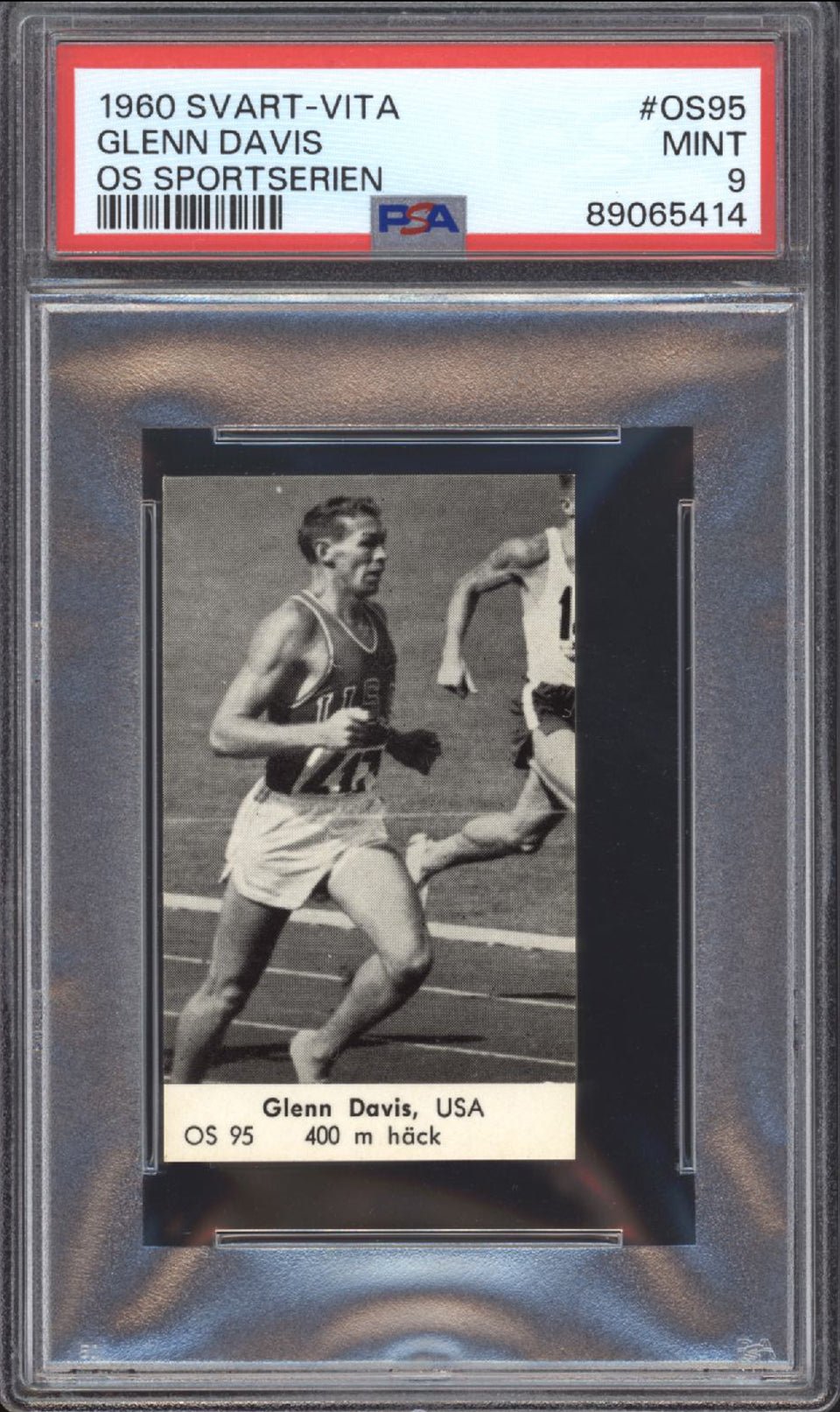 GLENN DAVIS PSA 9 1960 Svart - Vita OS Sportserien Olympic #OS95 Misc - Sports Base Graded Cards - Hobby Gems