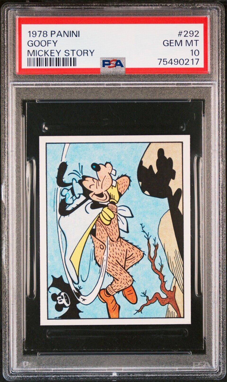 GOOFY PSA 10 1978 Panini Mickey Story Sticker #292 Disney Base Graded Cards - Hobby Gems